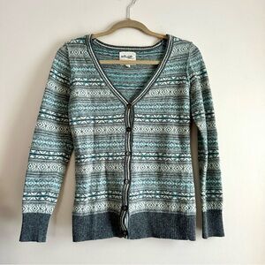 Telluride Lambswool Blend Fair Isle Cardigan Sweater